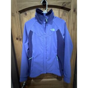 The North Face Women's S Purple Blue Softshell Fleece Lined Jacket